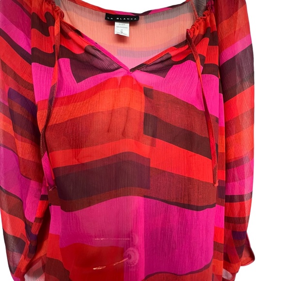 SALE La Blanca Breezy Beauty Sheer Swimsuit Cover NWT - Picture 5 of 7